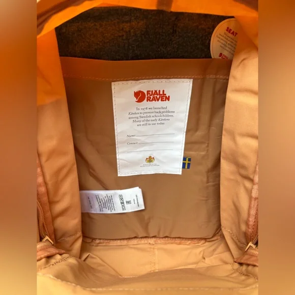Fjällräven Kånken Mini Backpack Peach Sand Terracotta Brown NWT - Picture 4 of 7